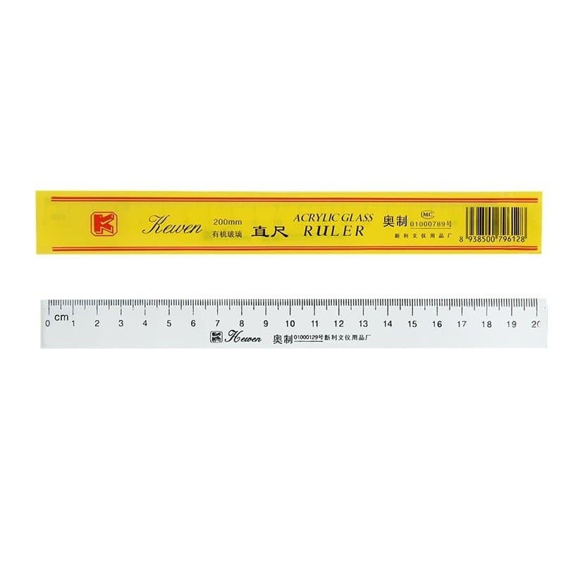 [Combo 3 cái] thước kẻ học sinh kewen 20cm nhựa cứng